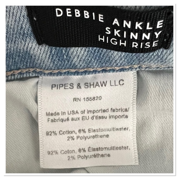 Veronica Beard Debbie Ankle Skinny High Rise Raw Hem Jeans Everest Wash Sz 27/4 - Picture 5 of 7